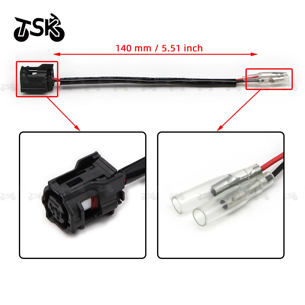 

Motorcycle Turn Signal Wire Direction Indicator Leads For Yamaha Mt10 Mt 10 Blinker Cable Plug Interface Adapter Connectors