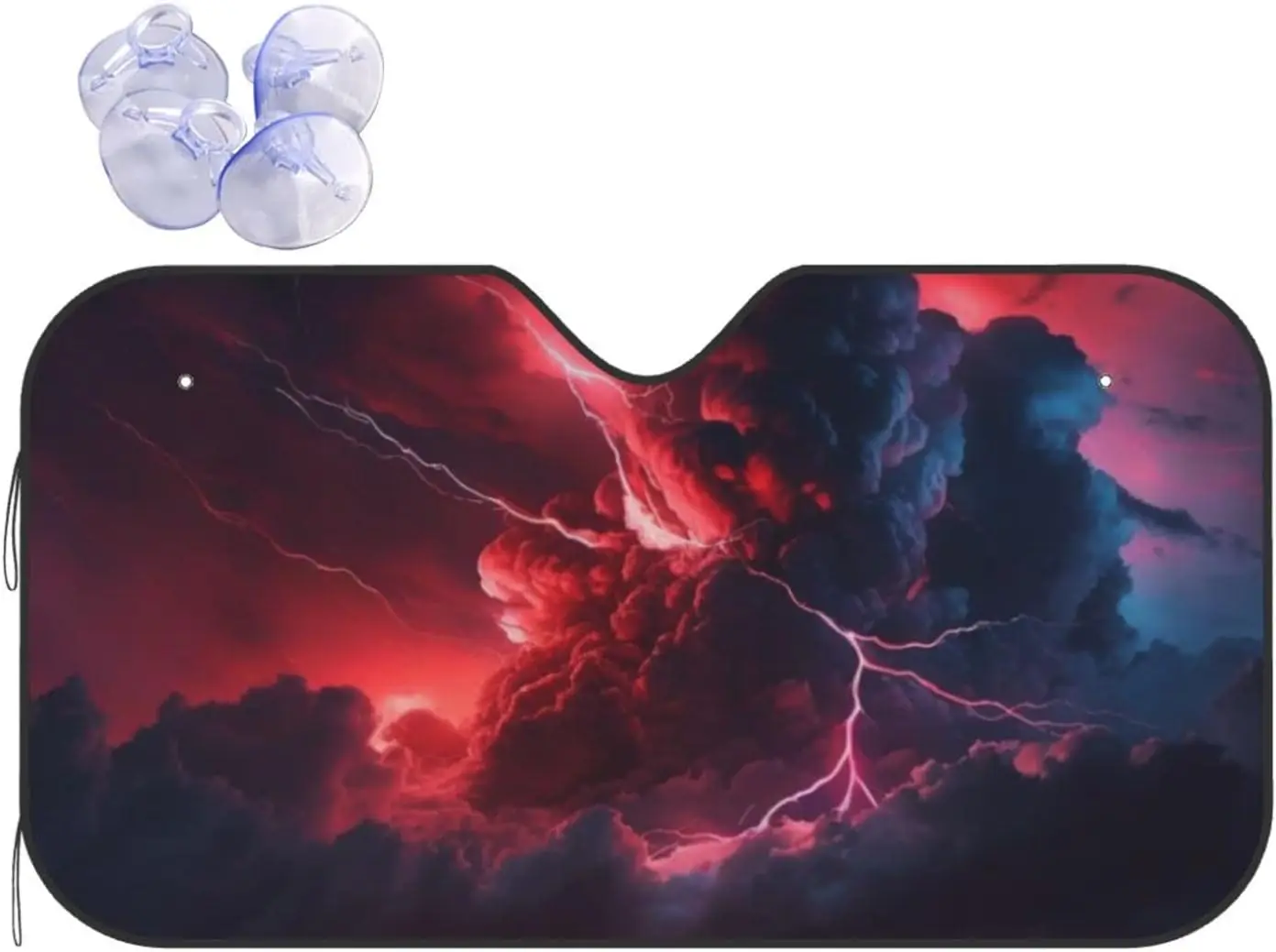 

Thunrstorm Car Sunsha, лобовое стекло Sun Sha, складное переднее окно автомобиля Sunsha для большинства седанов, внедорожников, грузовиков, блоки максимальных УФ-лучей A