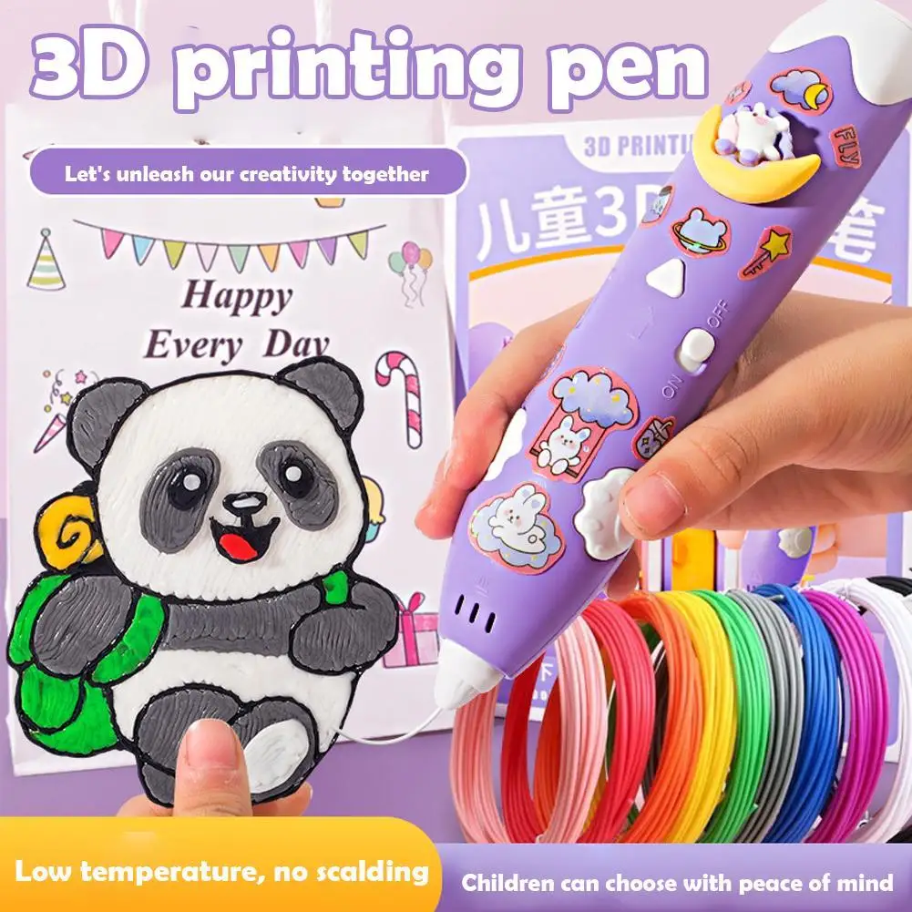 

Умная 3D-ручка для рисования и граффити, низкотемпературная, цветная, без запаха, безопасная, с расходными материалами, креативный подарок