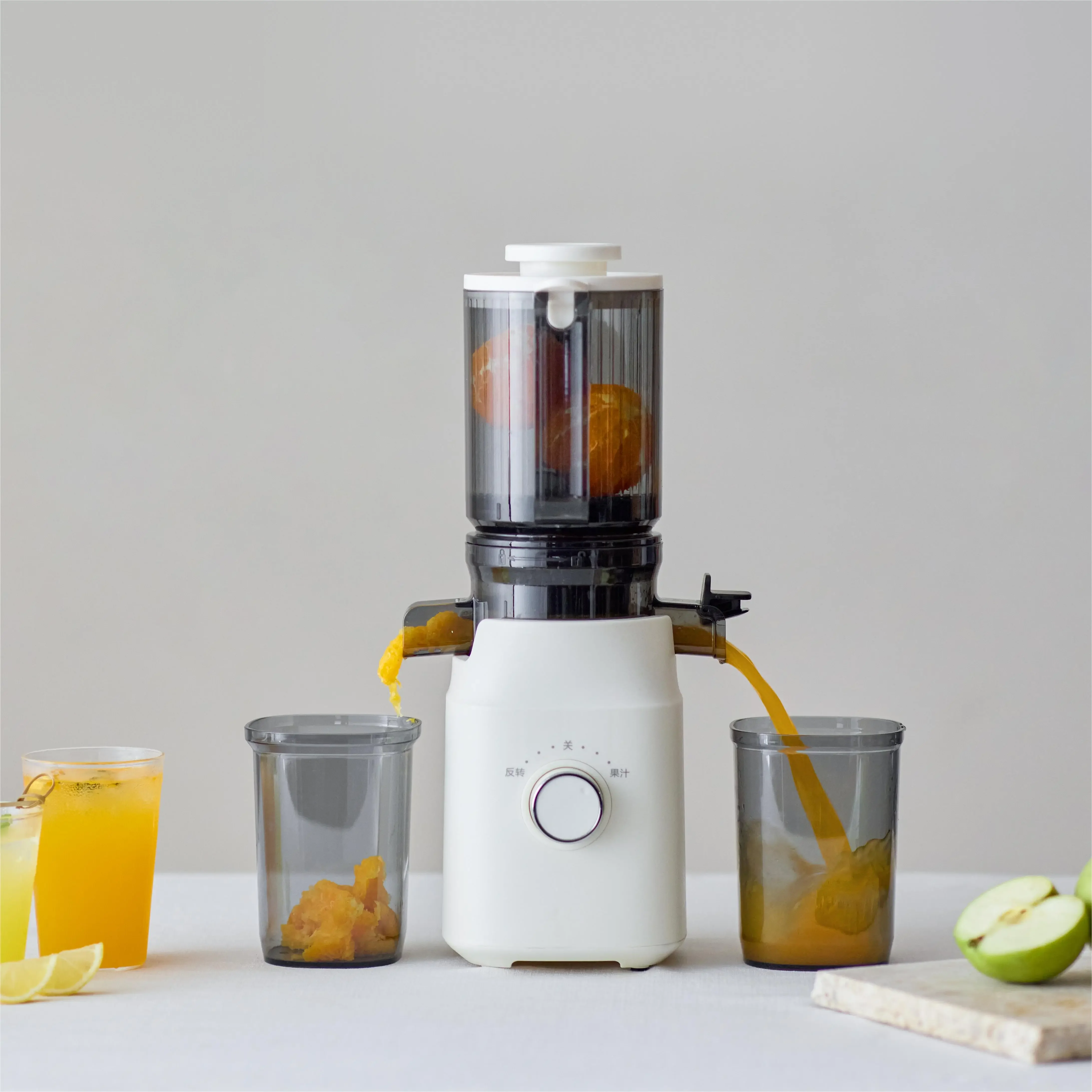 Hot Selling Juicer Extractor Machine Automatic  Electric Orange Juicer Slow Cold Press juicer Lower Noise Big Mouth