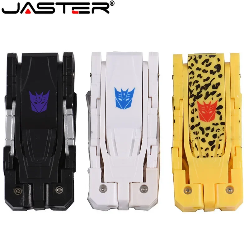 Transformers Robot Dog Pen Drive USB 2.0 Yellow Flash Drives Real Capacity Gift Memory Stick Black U Disk 64GB/32GB/16GB/8GB/4GB