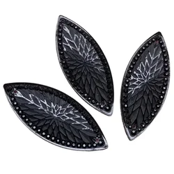 Pure black 16pcs 19mm*49mm AB Resin Horse Eye Rhinestone Flatback Wedding Diy Buttons 2 Hole -A9411