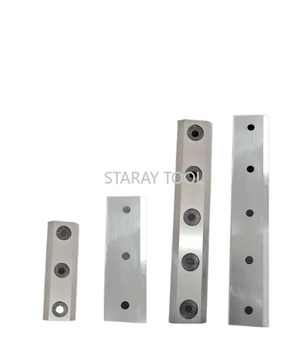 Imagen 2 del producto Hoja trituradora de madera con paso de orificio, 60mm, 150x55x5mm, 3 agujeros, cuchillas trituradora de pila de madera, herramientas de hoja para perforación, 2 uds.