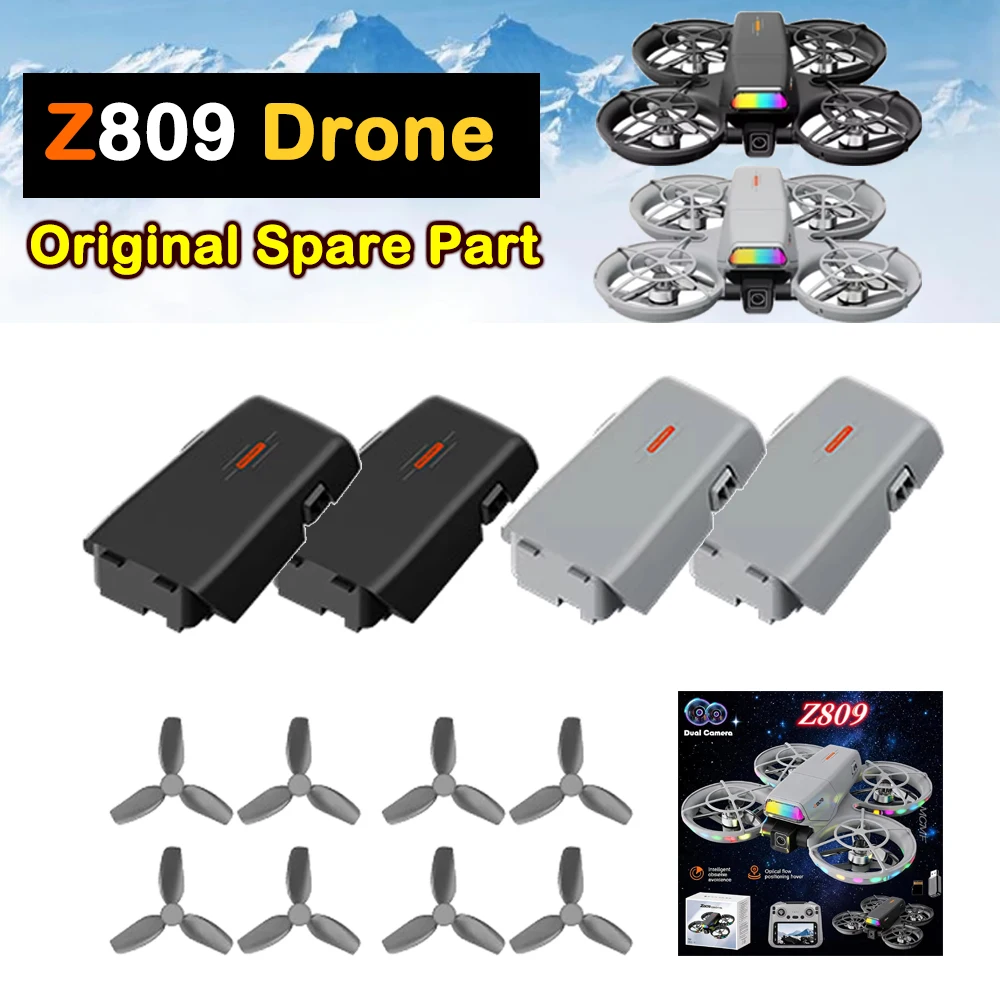 Z809 Screen Quadcopter Original Spare Part Z809 Drone Battery / 3-Leaf Blade Propeller for Z809 Airplane Accessory
