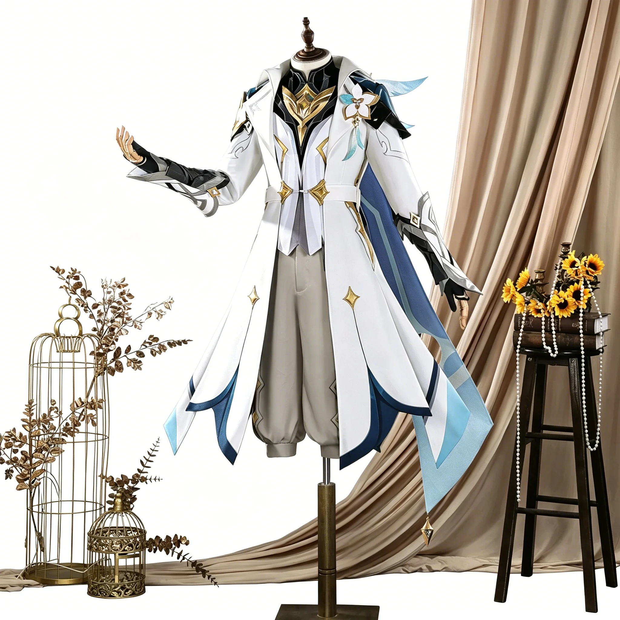 

Genshin Impact Traveler Aether New Skin New Outfit Cosplay Costume Full Set for Women Halloween Comic Con Role Play