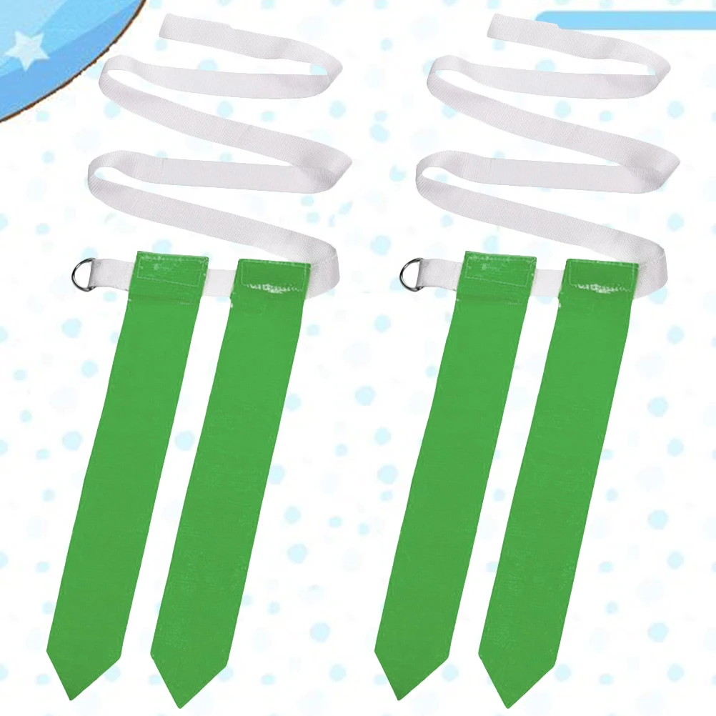 2 قطعة كرة القدم الأمريكية الخصر أعلام حزام نايلون للأطفال التدريب الرياضي أنشطة اللياقة البدنية ألعاب آمنة معدات كرة القدم