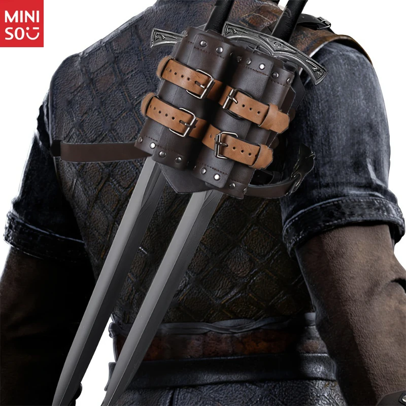

Регулируемые двойные ножны из искусственной кожи Miniso, держатель для меча для уличного ограждения с ремнями