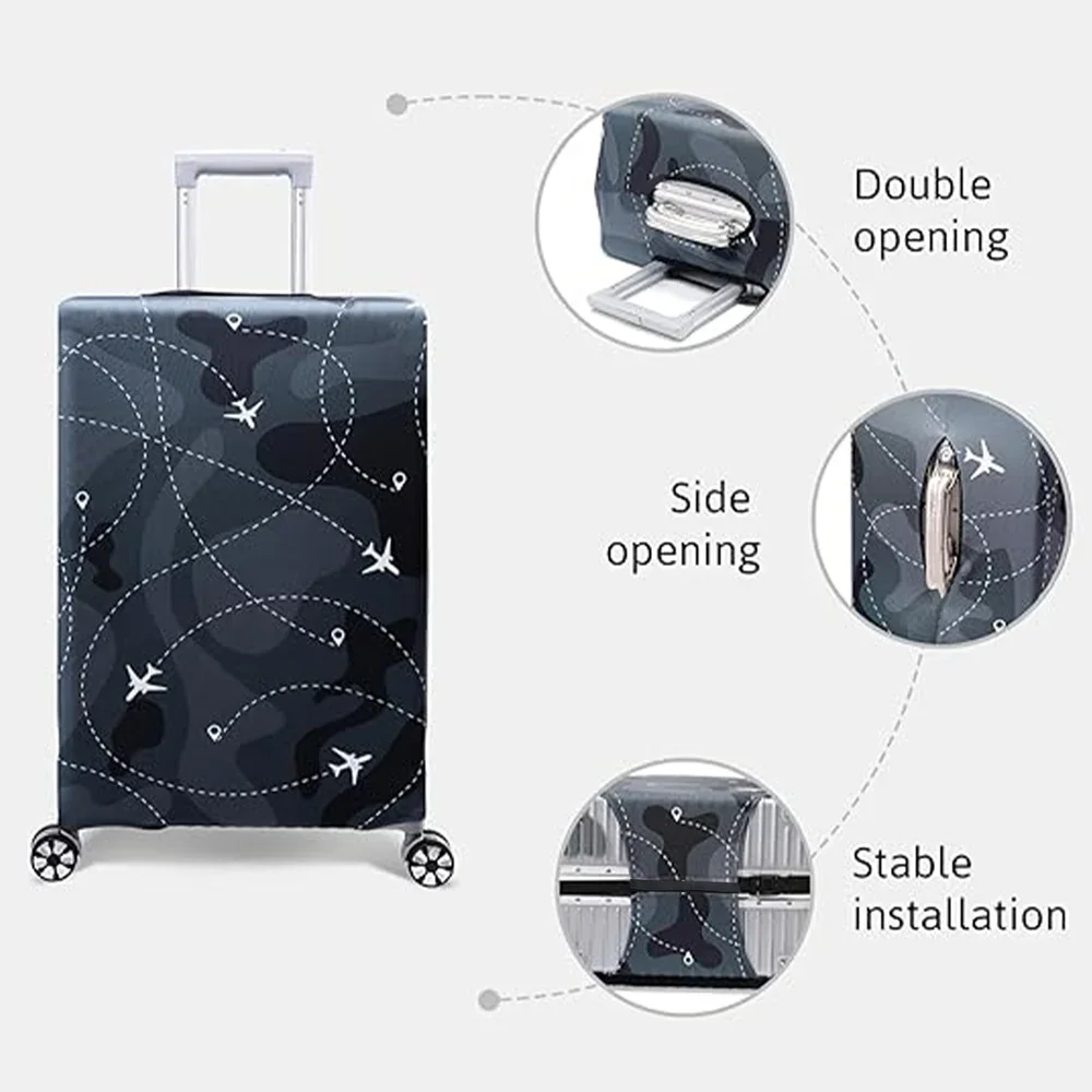 Luggage Cover Suitcase Elastic Fabric Protective Covers Baggage Case Cove for 18-28 Inch Suitcases Printnig Wslls Series