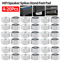 4/8/12/20Pcs HIFI Speaker Spikes Stand Feet Pad Shock Absorbing Pins Aluminium Alloy Metal Foot Pads for Speakers CD Amplifier