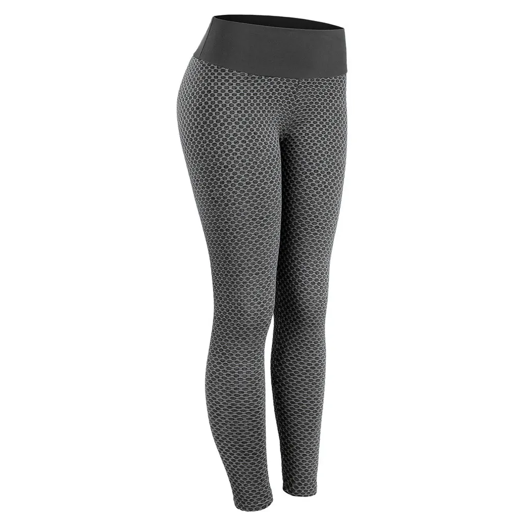 ارتفاع الخصر اليوغا يغطي الرجل المرأة الرياضة بانت القماش مرونة اللياقة البدنية بنطلون م #1