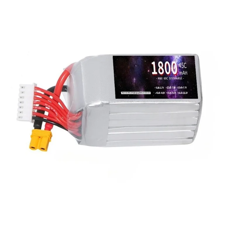 Brand New 6S LiPo Battery 22.2V 1800mAh-10400mAh 45C/60C High Discharge Rate for Aeromodelling & Ship Model Rechargeable Battery