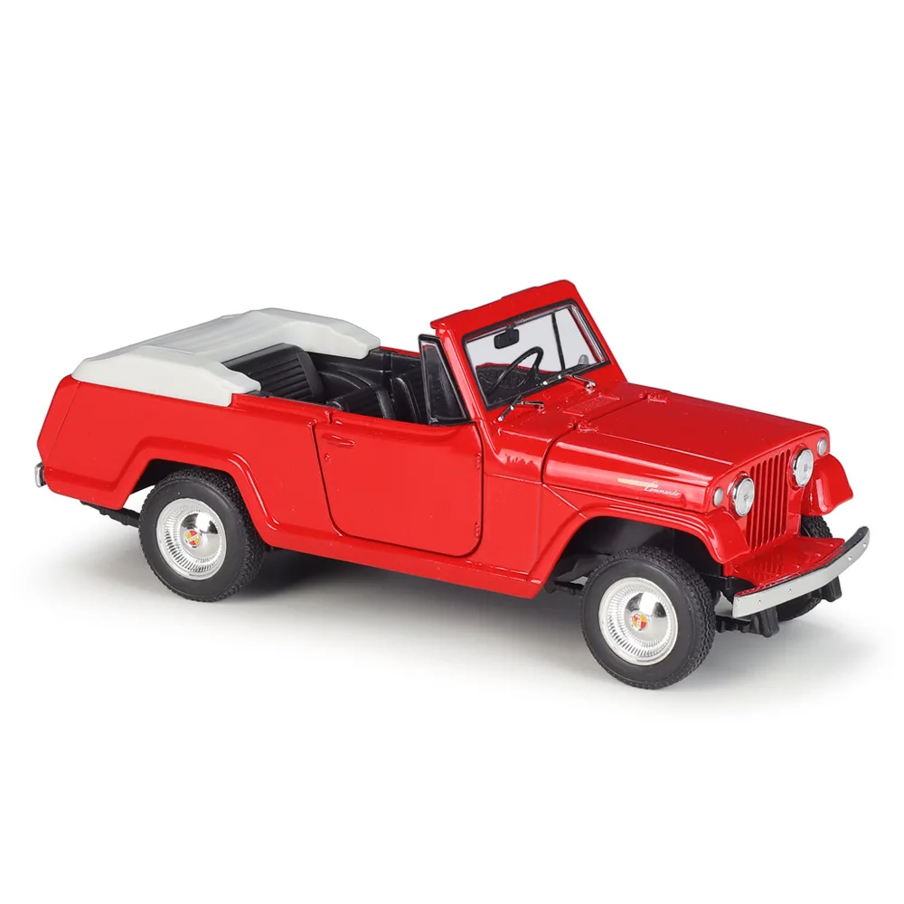 WELLY 1:24 1967 Jeep Jeepster Commando Station Wagon Alloy Car Model Diecast Metal Toy Vehicle Collection Car Children Toy Gift