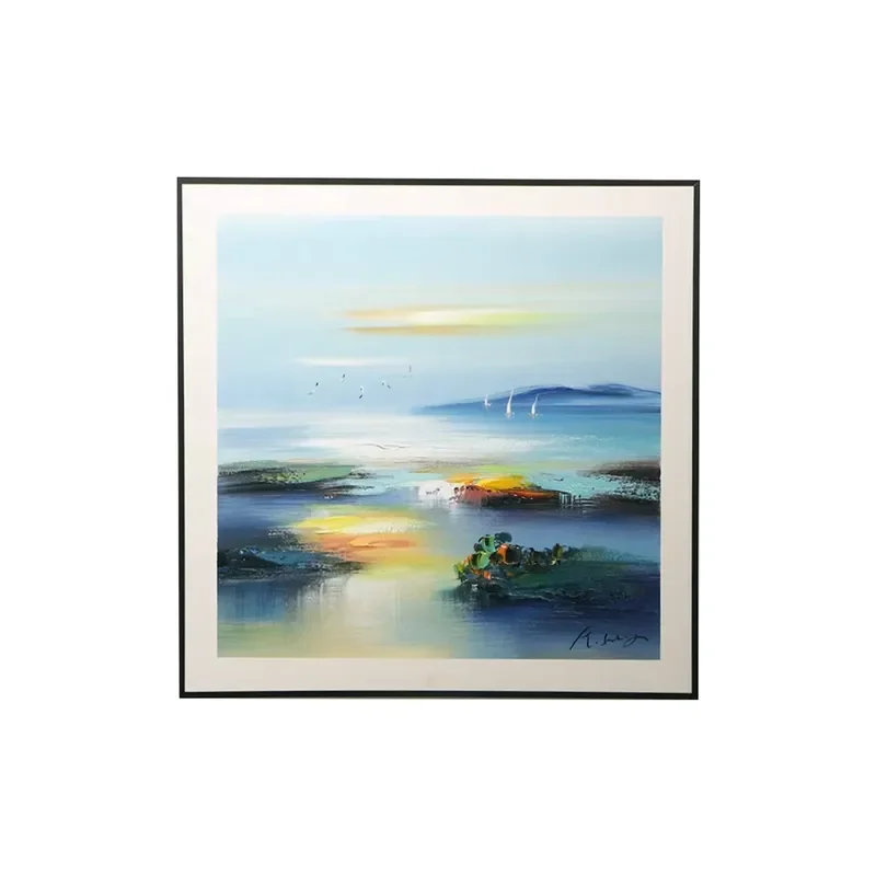 JZ Abstract Landscape Texture Home Decor Artwork 3D Hand Oil Painting Handpainted Custom Canvas Wall Art