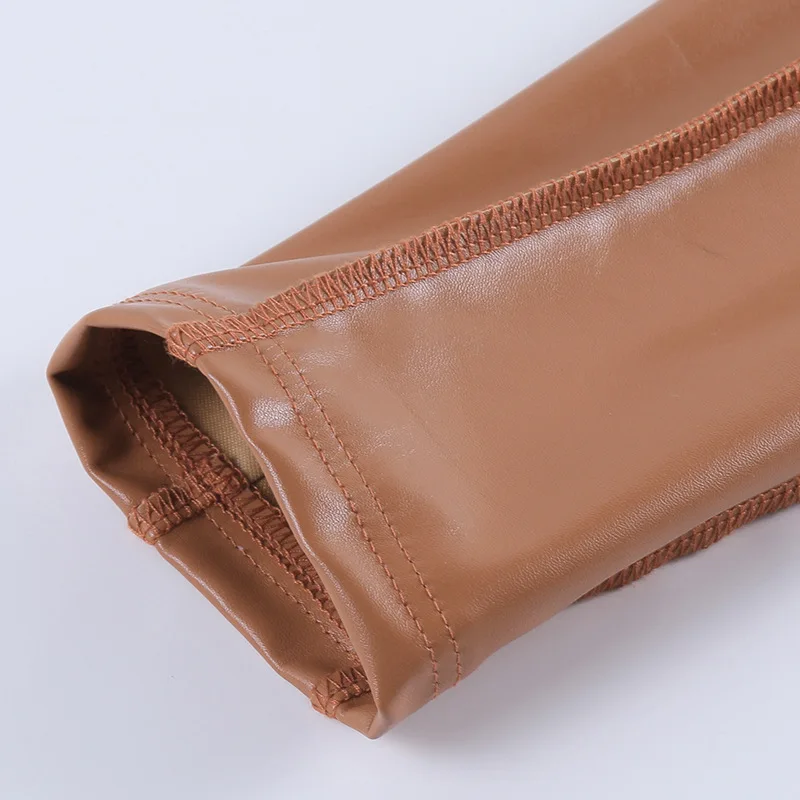 Women's Long Sleeve PU Coats, Moto and Bike Jacket women, Spring Autumn blazer woman clothes, 2025 Female clothing