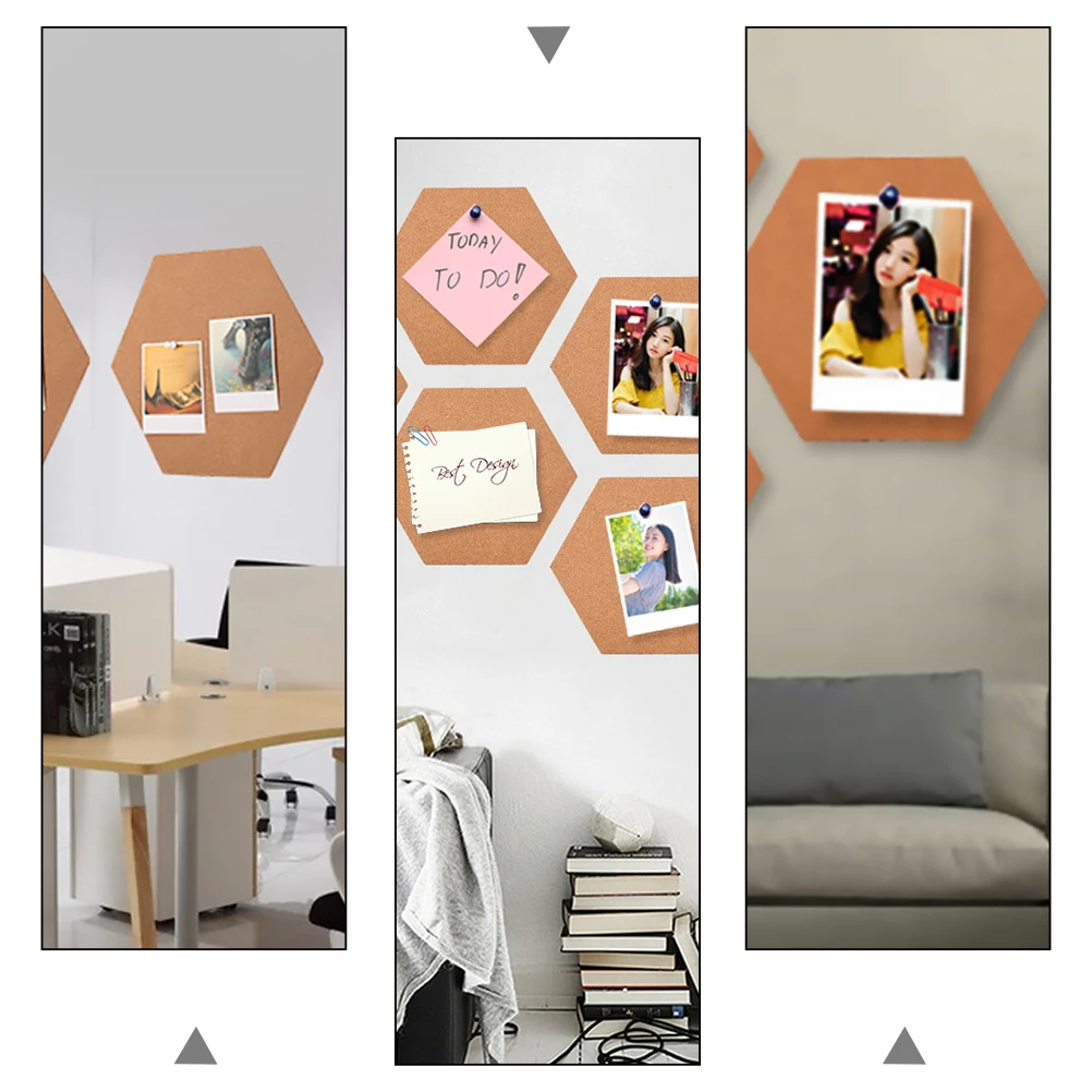 

10pcs Cork Board Bulletin Boards Self-Adhesive Eco-Friendly Message Memo Notice Photo Wall Chalkboard Menu Board For Office
