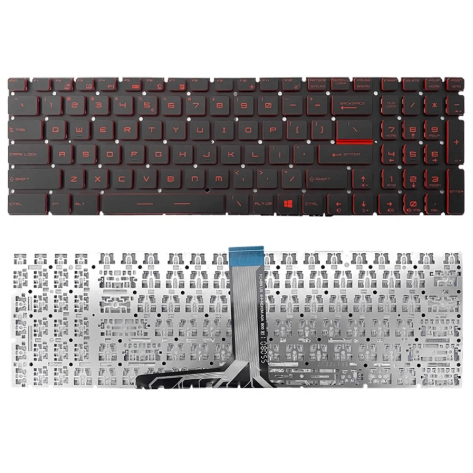 تخطيط US RU للوحة مفاتيح الكمبيوتر المحمول MSI GP65 GF75 GS75 GP75 MS-17E7 17F2 17F4 7RFX