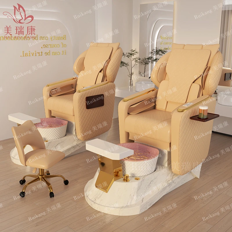 

New Modern Luxury Beauty Salon Lounge Professional Manicure Electric Massage Throne Whirlpool Foot Spa Pedicure Chair for Nail