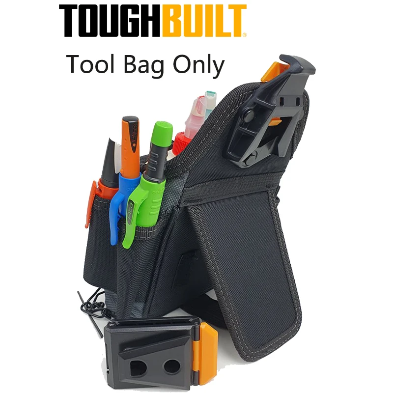 TOUGHBUILT TB-CT-34 Small Electrician Pouch Rugged 6-Layer Construction Durable Adjustable 13 Pockets Storage ToolBag