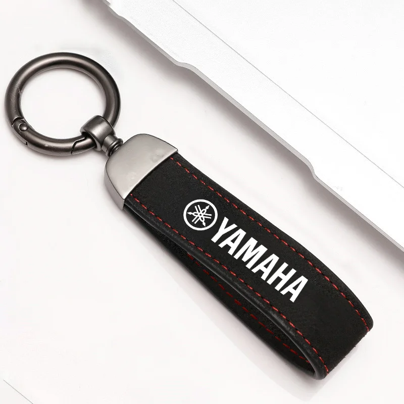 Fashion Motorcycle Suede Keychain Business Gift Leather Key Chain Keyring Accessories For YAMAHA MT09 MT10 YZF R1 R3 R6 FZ1 FZ8