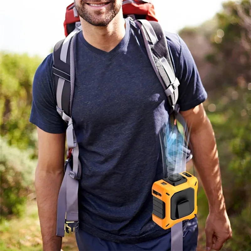 

A03F-Поясной вентилятор Прочный аккумулятор большой емкости и несколько вариантов скорости Портативный нагрев на открытом воздухе