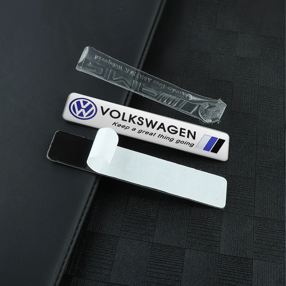 1/5pcs 3d Aluminium Emblem Auto Aufkleber Fenster Karosserie Auto Seite Kotflügel Dekoration Auto Zubehör für Volkswagen Racing R D Golf GTI