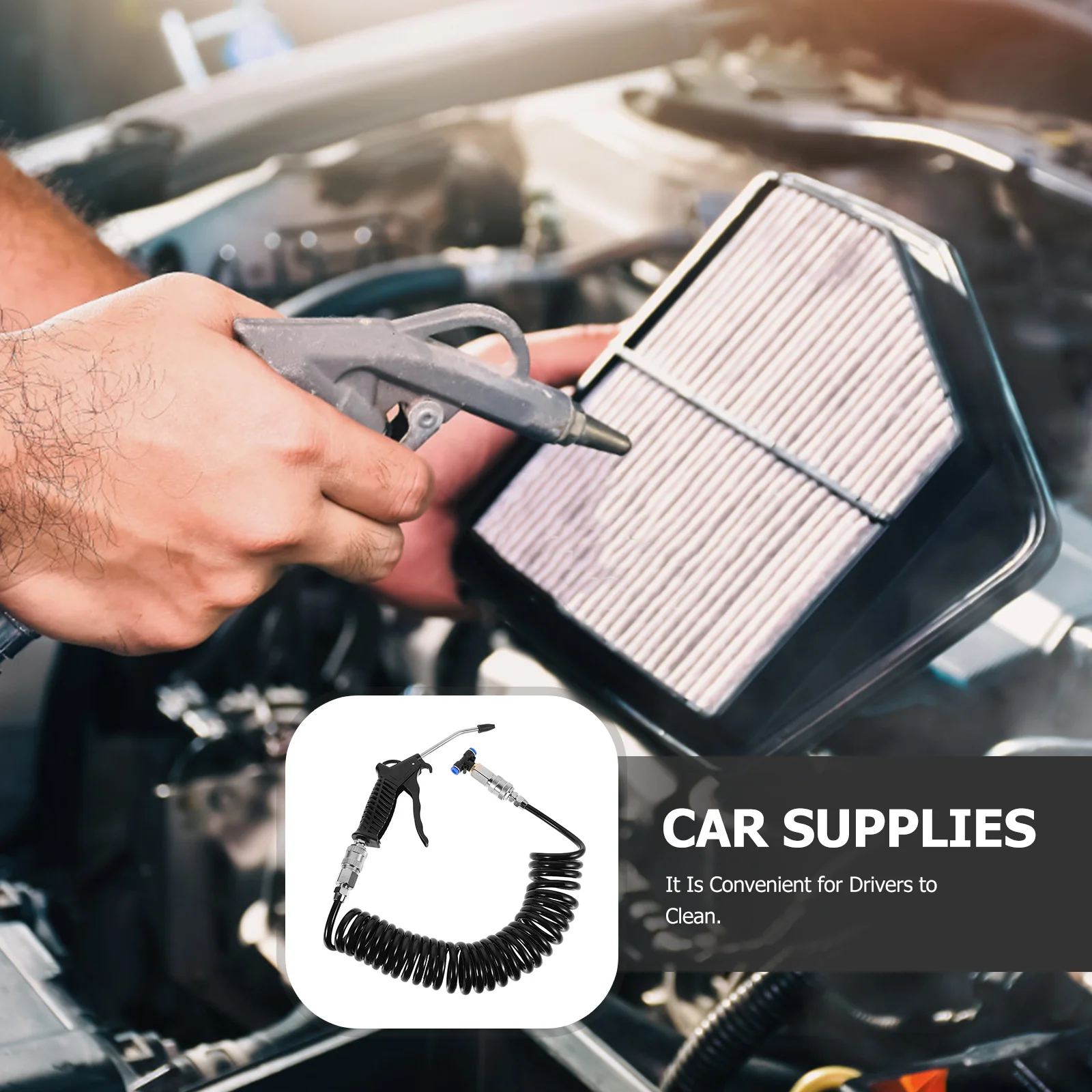 1Set Kit spolverino per camion Soffiatore pneumatico per soffiaggio polvere appositamente progettato per la rimozione della polvere della cabina del camion Interni del veicolo