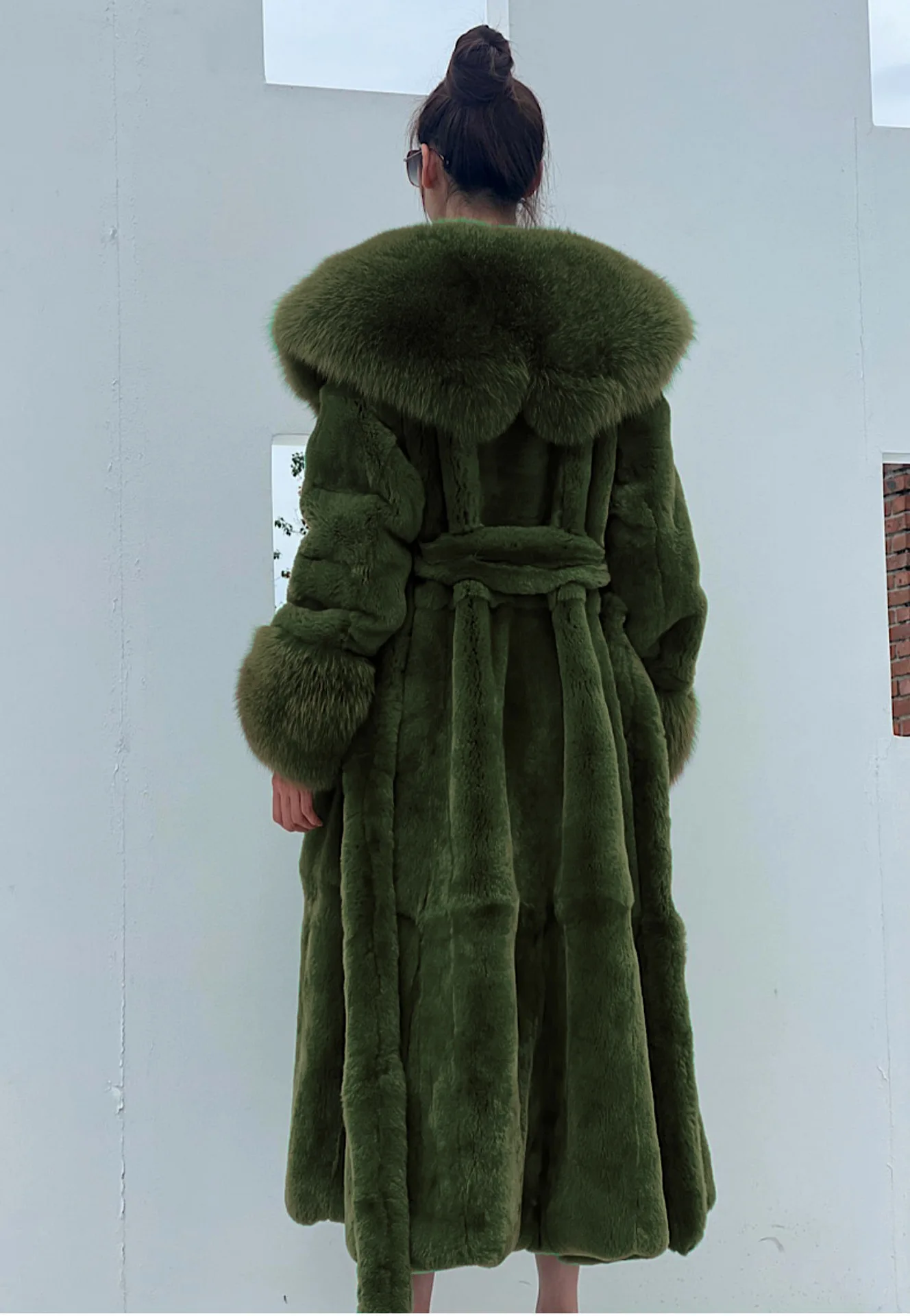 Women's Parker Winter Fur Warm Large Size Solid Color Fur & Faux Fur Women New Casual Long Sleeve Temperament Women Fur Coat Y72