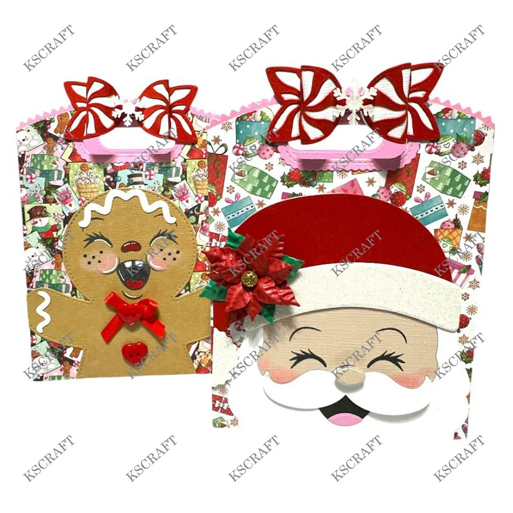KSCRAFT Gift Bag Christmas Add On Cutting Dies Stencils for DIY Scrapbooking Decorative Embossing DIY Paper Cards
