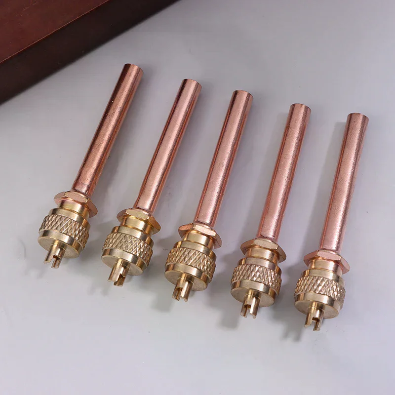5Pcs Air Conditioner Refrigeration Access Valves 6MM OD Tube Filling Par 20CC Spare Part Replacement Stem Core Filling Parts