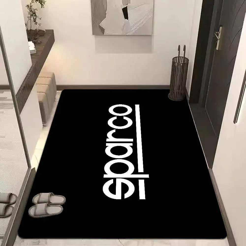 S-Sparcos Logo Door Mat Nordic Style Bedroom Living Room Doormat Home Balcony Anti-Slip Alfombra