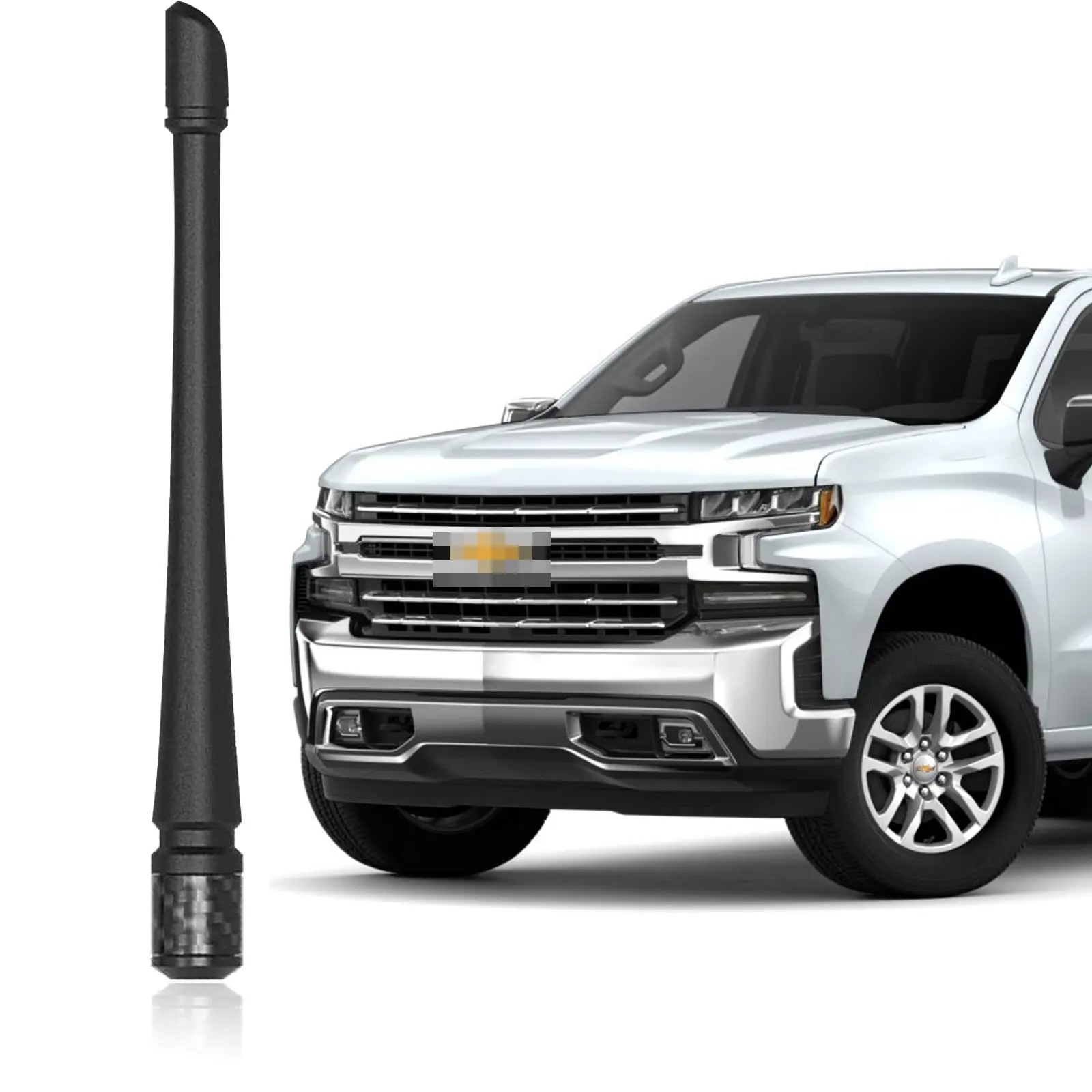 7inch Rubber Truck Antenna for 1998-2022 Chevrolet Silverado 1500 2500 3500 HD GMC Sierra 1500 2500 3500 Denali, FM/AM