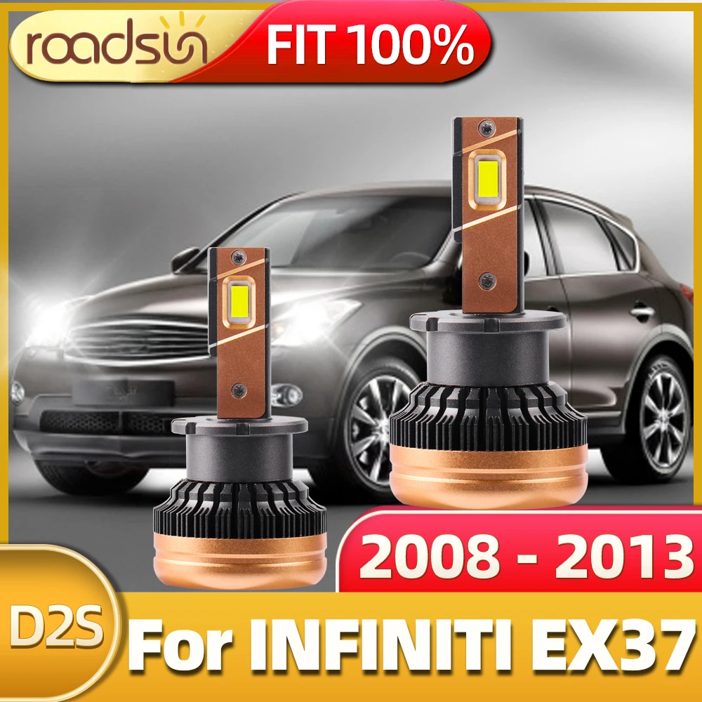 

Roadsun Led Headlight 30000LM D2S Auto Bulbs 1:1 Xenon Car Light For INFINITI EX37 2008 2009 2010 2011 2012 2013