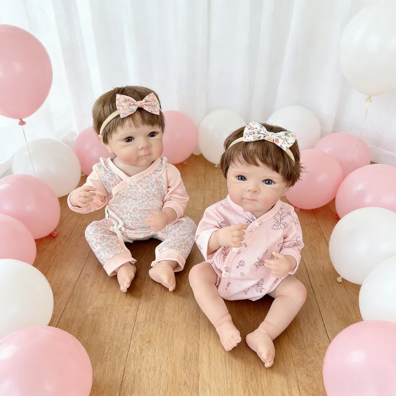 

48cm Blue Eyes Bettie Full Vinyl Body Lifelike Girl Doll Bonecas Reborn Toys