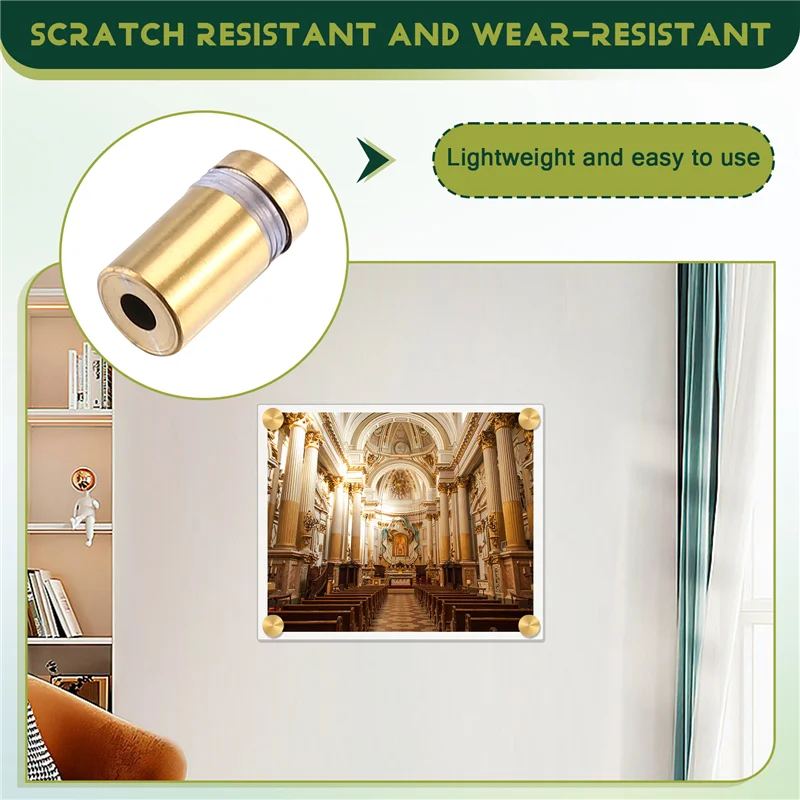 

8 Sets Standoff Screws Advertising Nail Standoff Wall Mounting Hardware For Hanging Acrylic Picture Frame