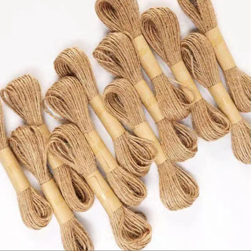 

YOZA Natural Jute Twine 10m 3 Ply Gift Wrapping String DIY Rope Garden Twine Cord for Arts Crafts and Gardening Applications