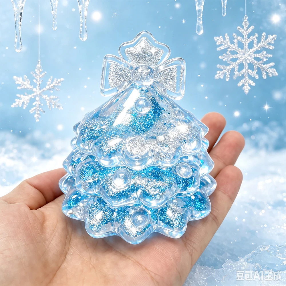 2027 New Brand-new Gold Powder Christmas Tree Maltose Vent Toy Pinch Music Slow Rebound Decompression Toy Wholesale