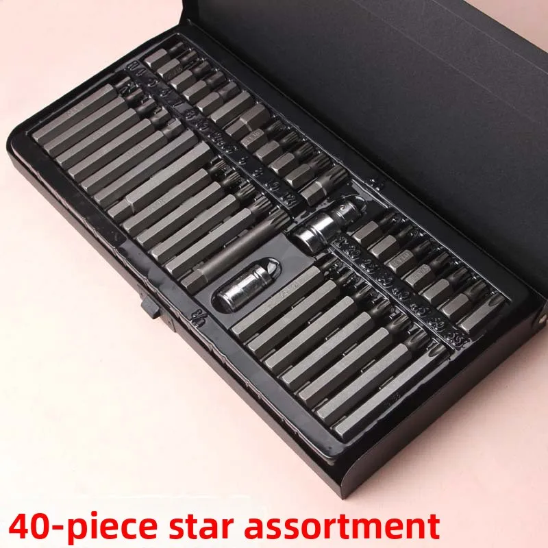 

Набор из 40 насадок-звездочек, удлиненный набор отверточных насадок, комбинированный инструмент с насадками типа «звездочка», насадки для шуруповерта
