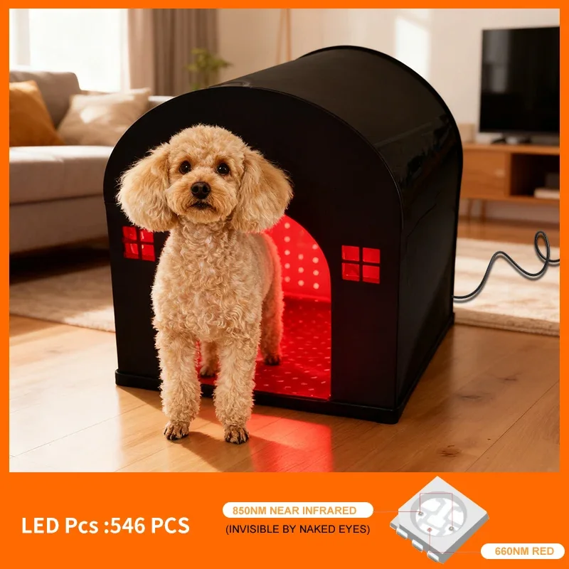 Multi-Functional Red Light Therapy Dog House with Comfortable Cushion and Portable Design fast shipping