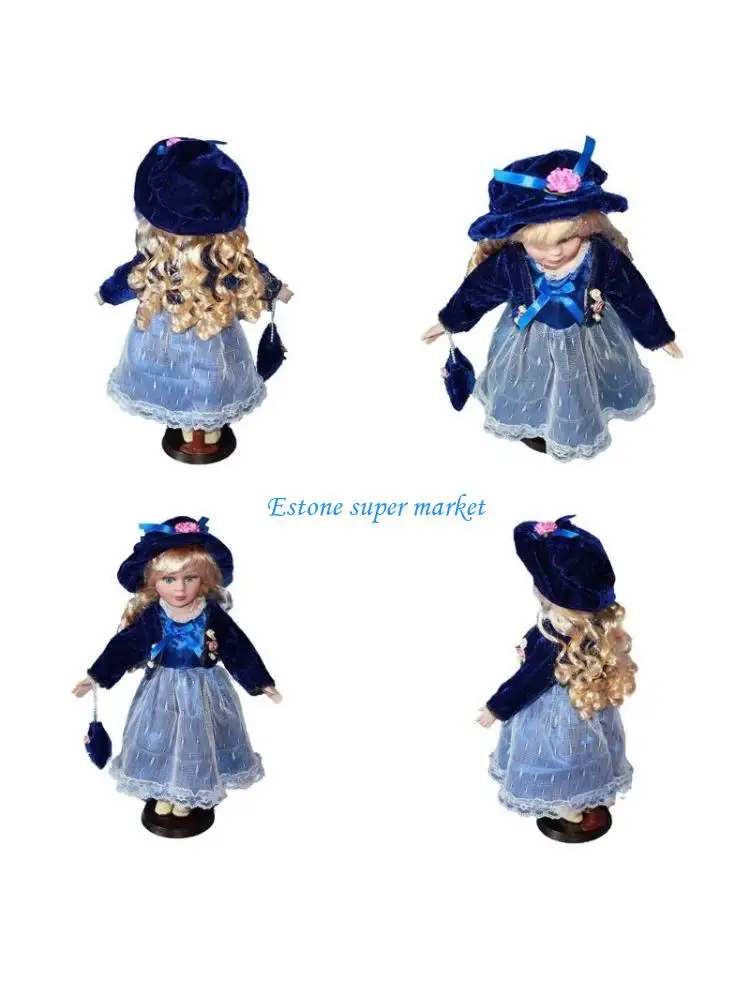 

090B Beautiful Victorian Porcelain Doll with Gowns Home Decorative Doll Display Doll