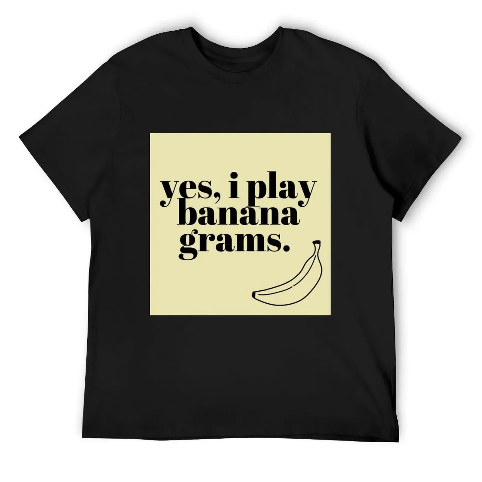 Yes, i play banana grams Yellow T-Shirt blue archive anime tshirt blacks graphic tee shirt t shirt for men