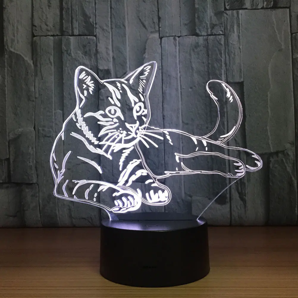 

Cat Night Lights Lamps for Bedroom Cute Cartoon Animal Accent Shaped Nightlight