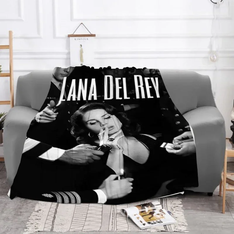 

Lana Del Rey Singer Bedroom Nap Baby Blanket Sofa Winter Machine Washable Furry 3D Printing Fluffy Soft Blankets Living Room