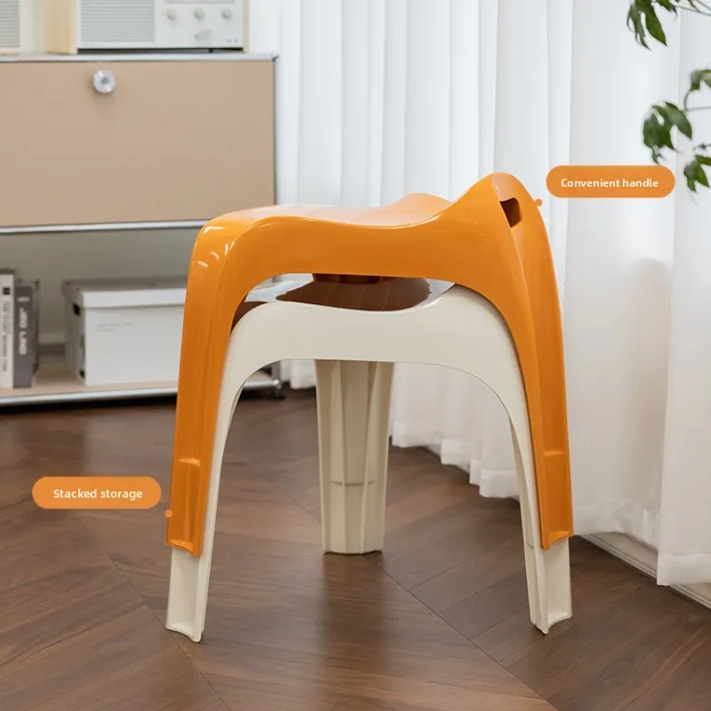 Nordic Ottoman Vintage Household Low Stool Shoe Changing Stool Home Door Living Room Stackable Small