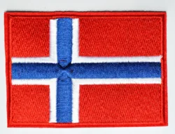 1x Norway Norwegian Flag Europe Embroidered Iron on Patch (Size≈9*6.2cm) Sewing Applique
