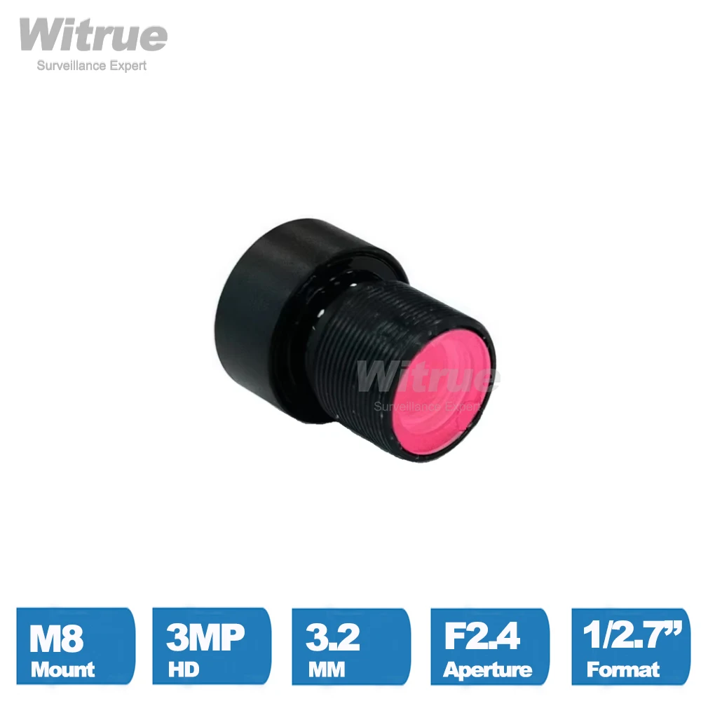Niewielkie zniekształcenia obiektyw HD 3MP 3.2MM M8 do montażu na F2.4 1/2.7 "z 650nm filtr podczerwieni do twarzy identyfikacji i kamera akcji — zdjęcie 5