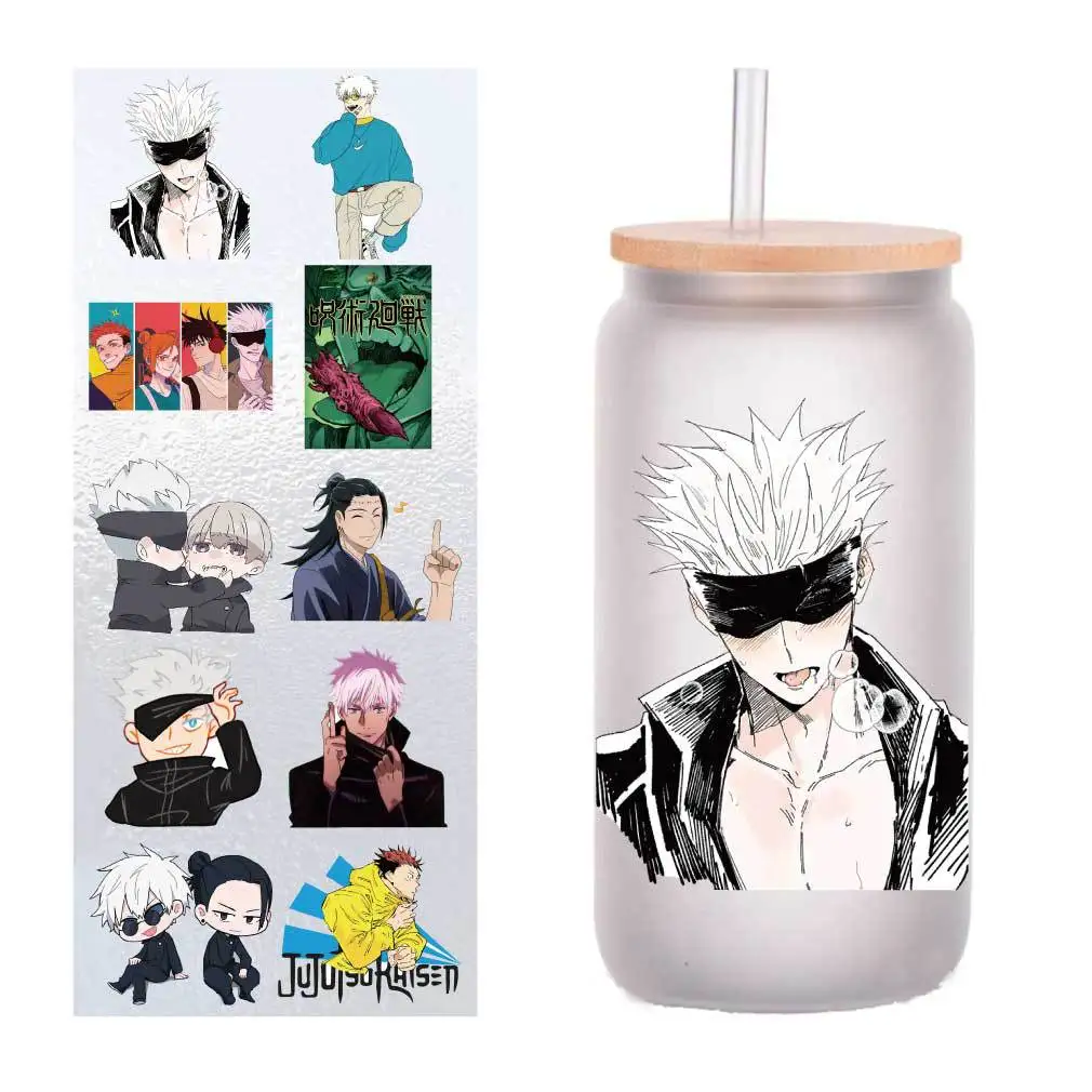 

10 шт./упак. пять штук УФ-переносных наклеек Wusu, хрустальная этикетка, наклейки на чашки по индивидуальному заказу, четыре дюйма