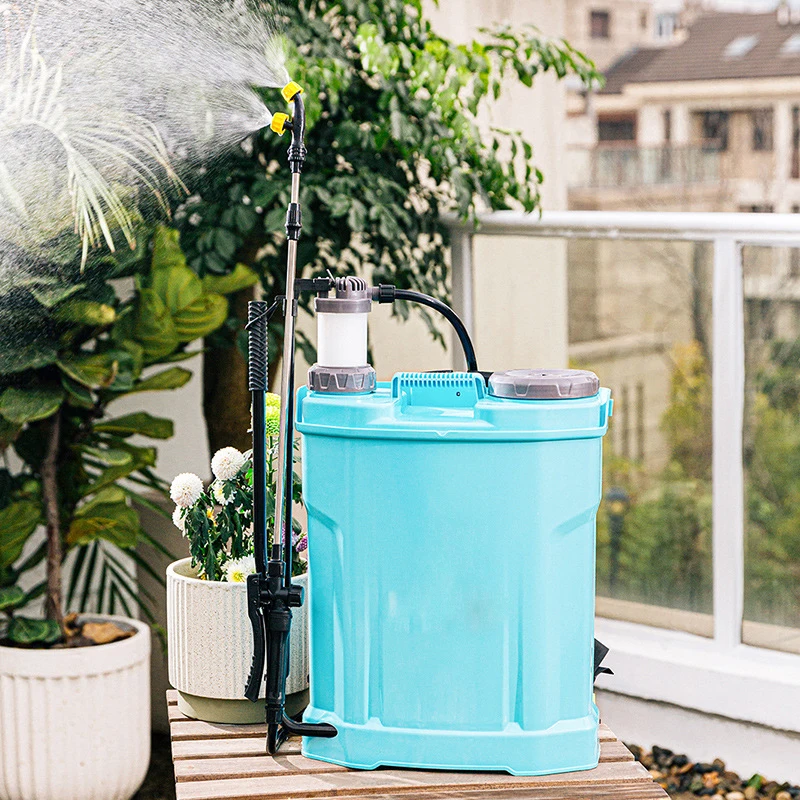 16L Pneumatic Spray Knapsack for Precision Farming Manual Single Double Tube with Three Kinds of Nozzles Agricultural Equipment