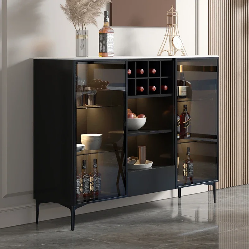 

Luxury and minimalist wine cabinet, small dining cabinet, wall mounted glass storage cabinet, small display cabinet