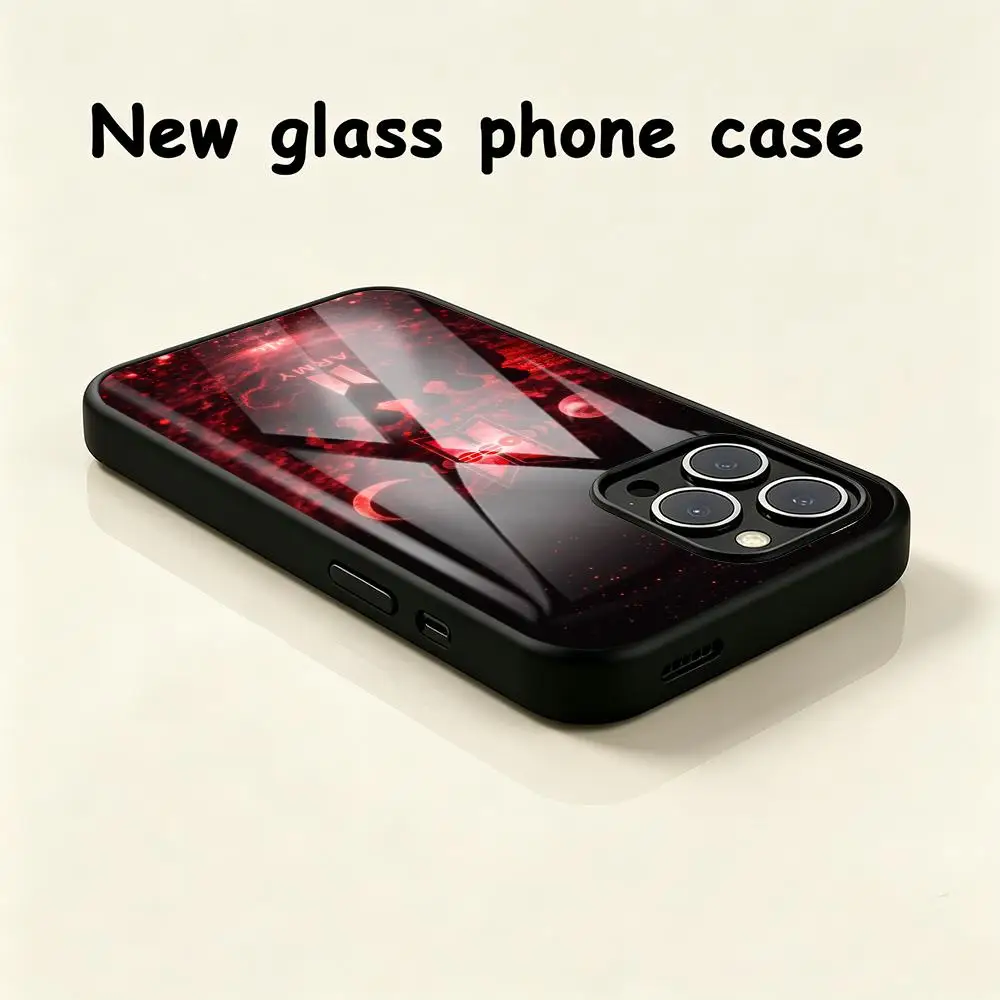 B-B-ts Hot Bulletproof BOYS Phone Case For iPhone 18 17 16 15 14 13 12 11 X XR XS Plus Mini Pro Max Glass Phone Case