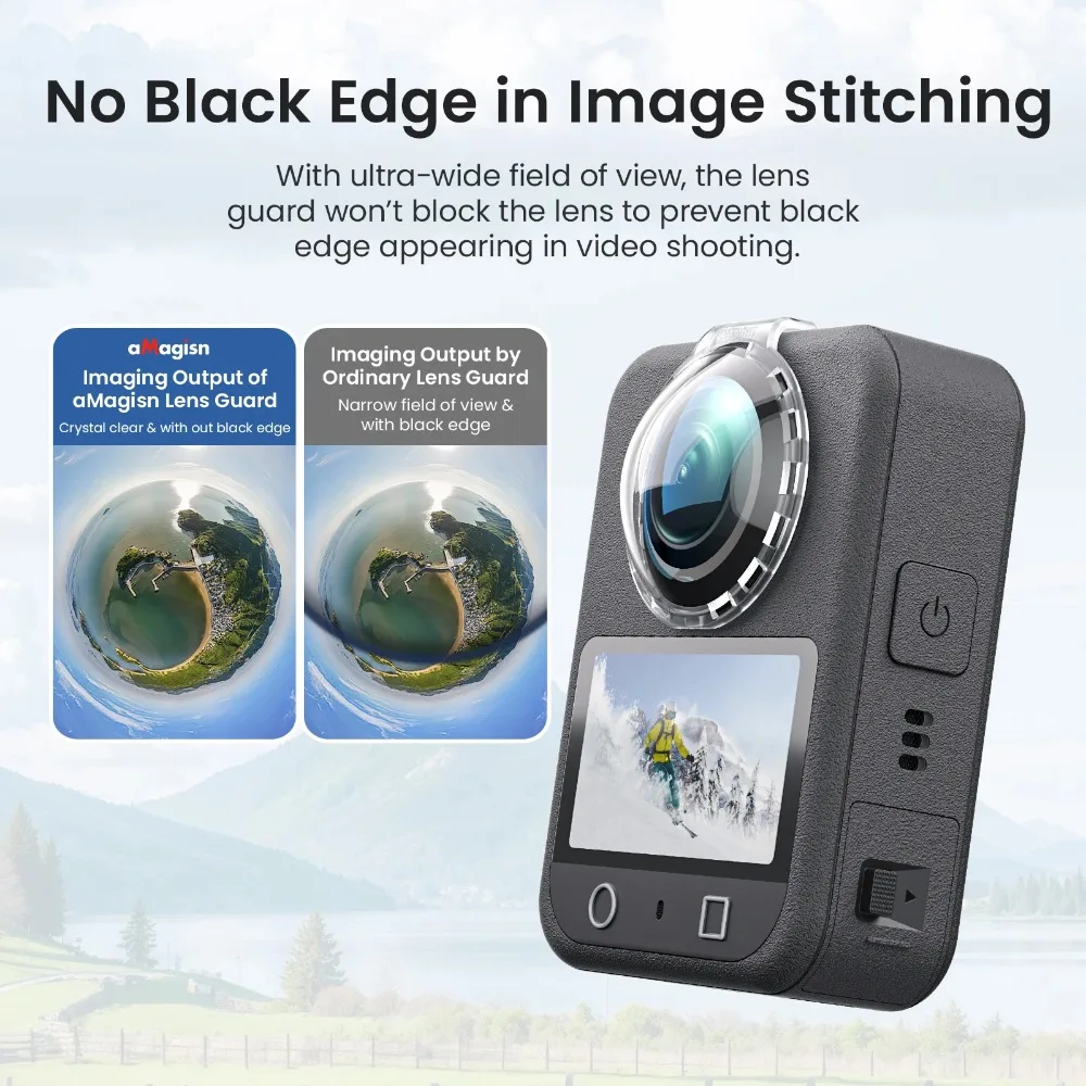Transparent Lens Protectors for DJI Osmo 360, Anti-Fog Stable Design, No Dark Edges Lens Guards Camera Accessories
